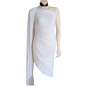 Elegant White One-Shoulder Dress